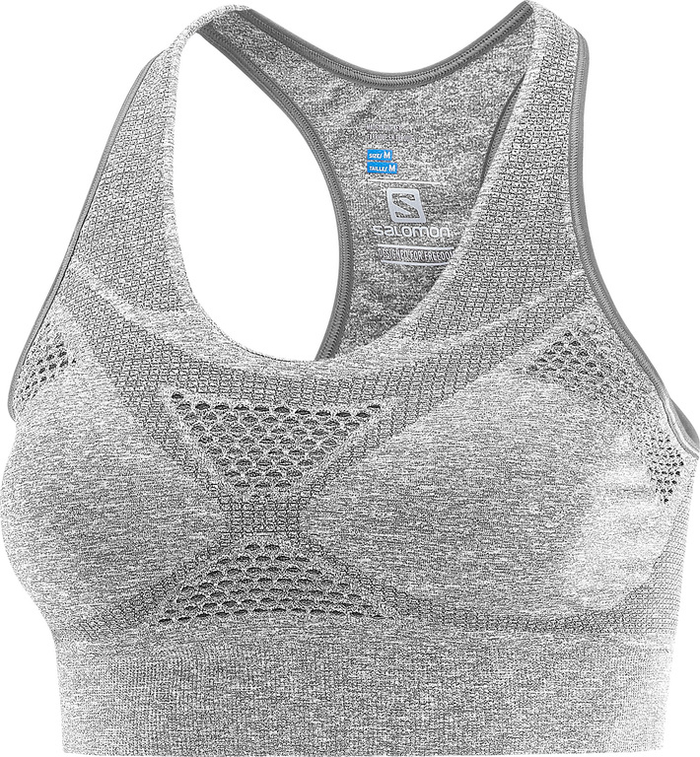 SALOMON sports bra Medium Impact Bra W light grey