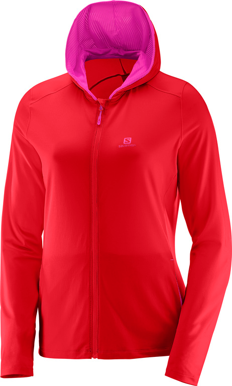 SALOMON hooded jacket Comet Hoodie W red/violet