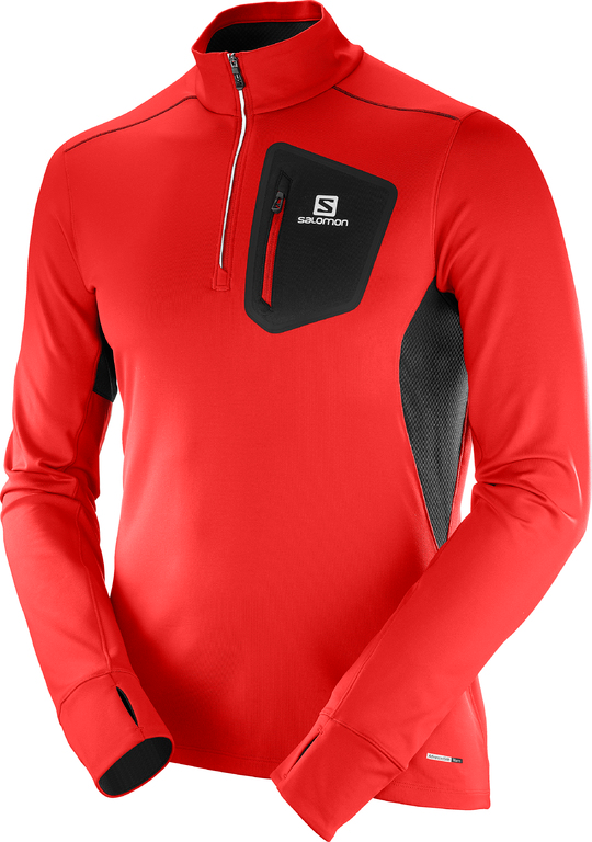 SALOMON jacket Trail Runner Warm Mid red/black