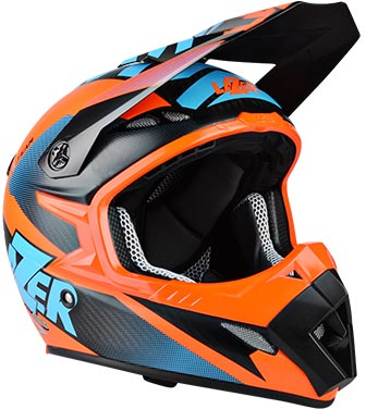 LAZER hjälm MX8 X Team Kolsvart/blå/orange matt