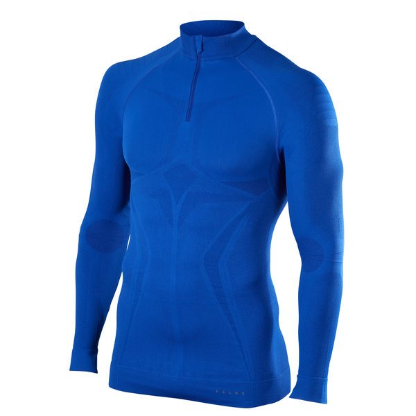 FALKE thermo shirt LS Zip MW bright blue