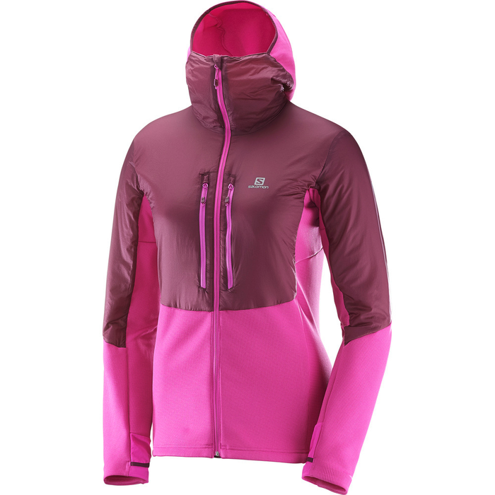 SALOMON jaka Drifter Air Mid Hoodie W pink/purple