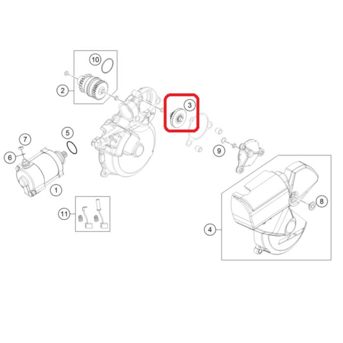 HUSQVARNA gear starter TE 250/300 '14-16