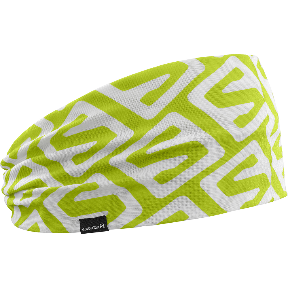 salomon-bandana-light-headband-green-white