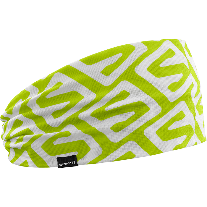 SALOMON Light Headband green/white bandana