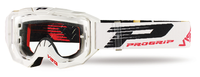 PROGRIP glasögon 3303 Vista vit med klar 3310 med XL-lins