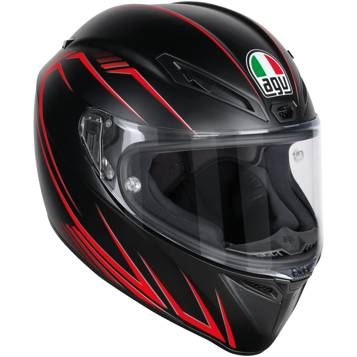 AGV hjälm Veloce S Predatore matt svart/röd