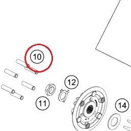 HUSQVARNA distancer guide in clutch pressure plate TC 85 '18-'21