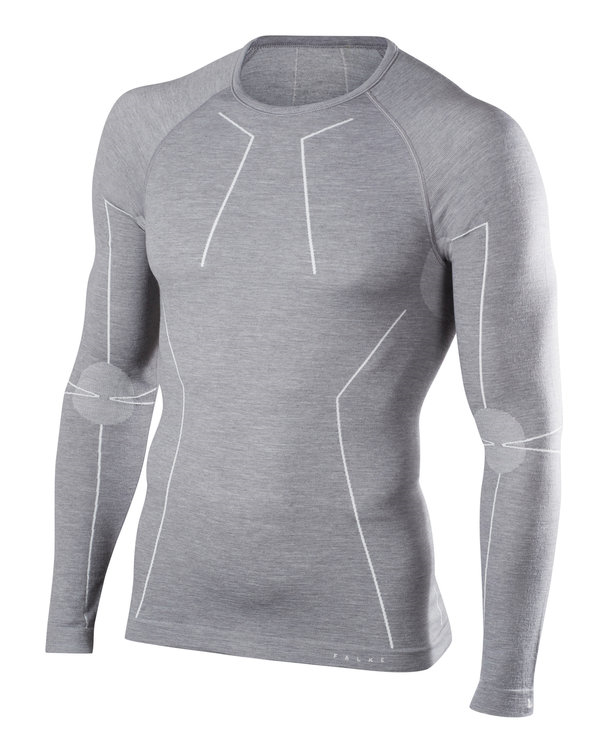 FALKE thermo shirt LS Wool Tech grey