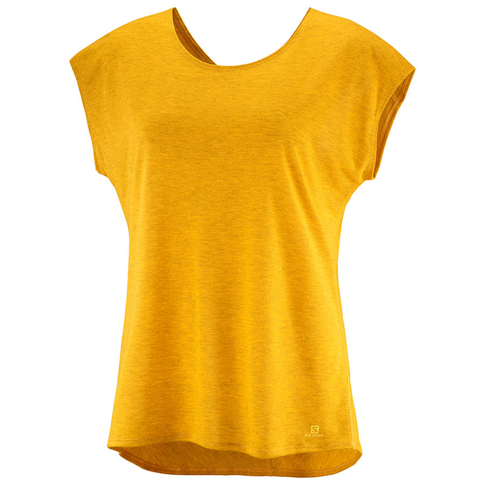SALOMON sleeveless shirt Comet Tee W mustard