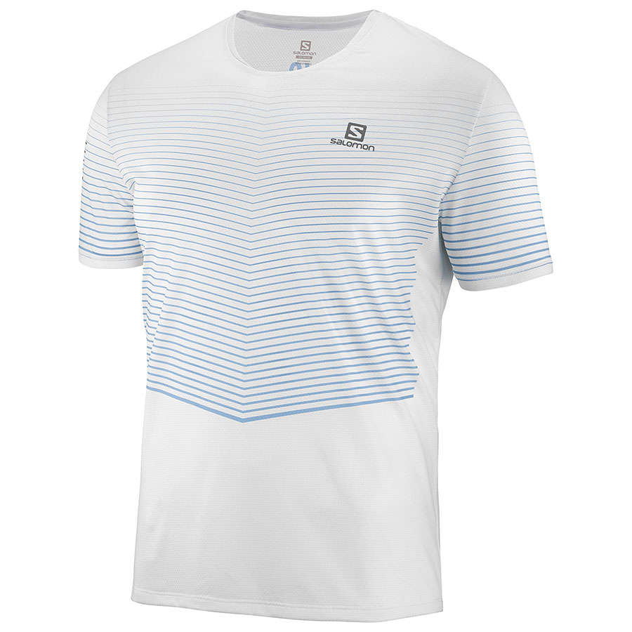 salomon-t-krekls-sense-tee-white-blue-stripes