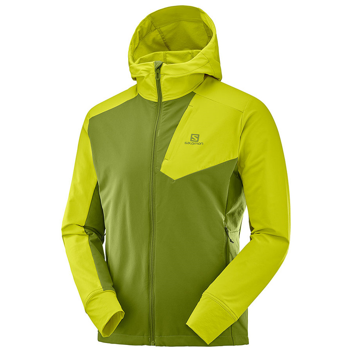 SALOMON hooded jacket Rngr yellow/green