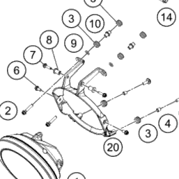 HUSQVARNA holder fr light SVR/VIT 401 '18-'19