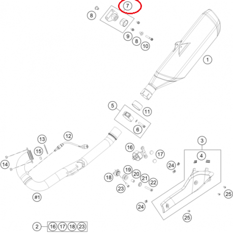 HUSQVARNA avgassfäste 701 '16-'19