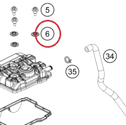 HUSQVARNA gummitätning för ventilkåpsbult FC/FE 250/350 '16-'23