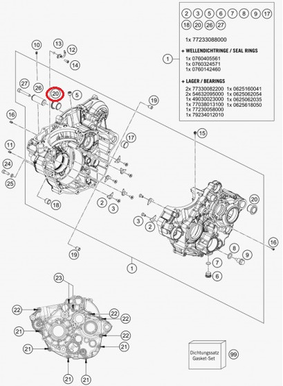 HUSQVARNA bushing for oil pan FC/FE 250/350 '16-'20