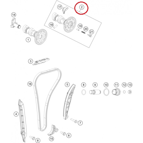 HUSQVARNA camshaft exhaust FC 350 '19-'21