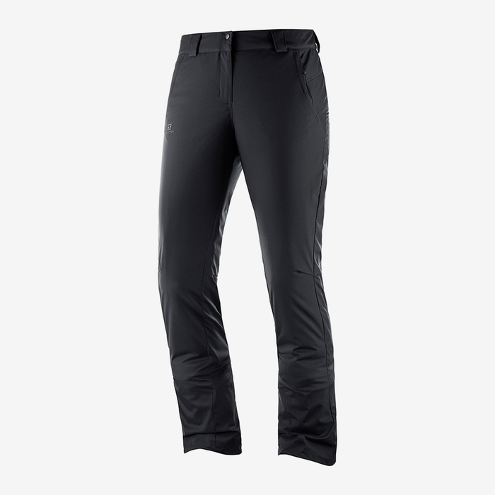 SALOMON W Stormseason REG black byxor