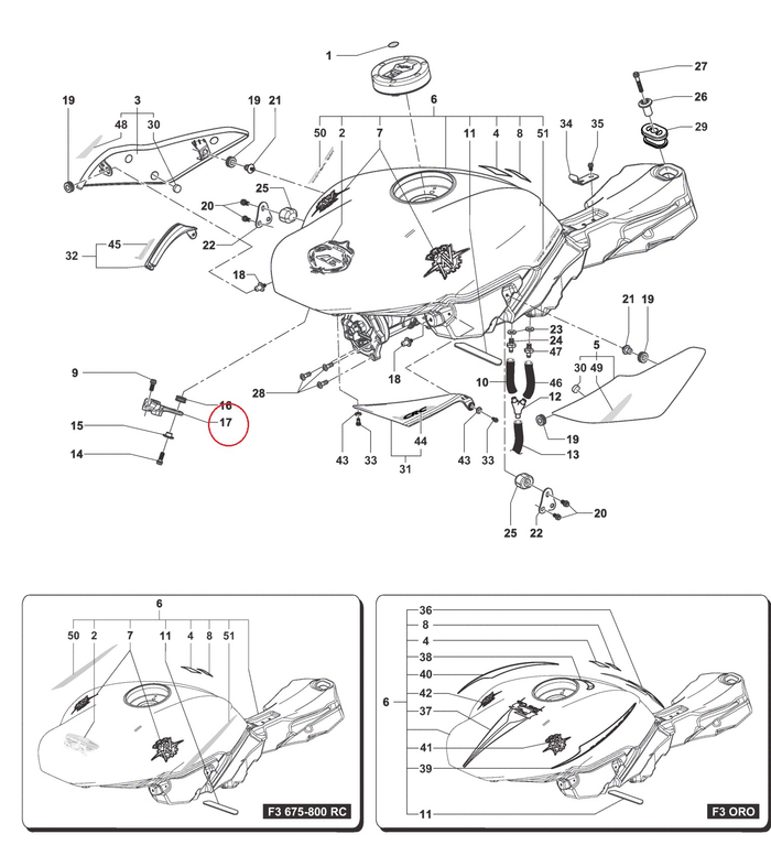 MV AGUSTA bussning gummistyrning B3 '12-'19