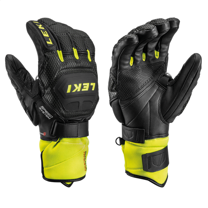LEKI gloves WC Race Flex S JR black/yellow