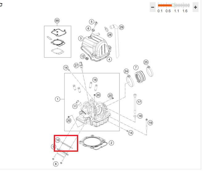 HUSQVARNA exhaust manifold gasket 450/501 '18-'20