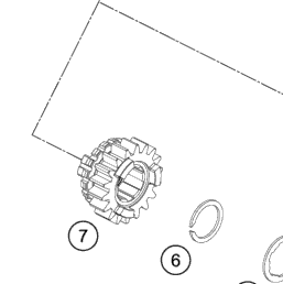 HUSQVARNA gearbox gear 5Gear T25 TC 250/FC 350 '18