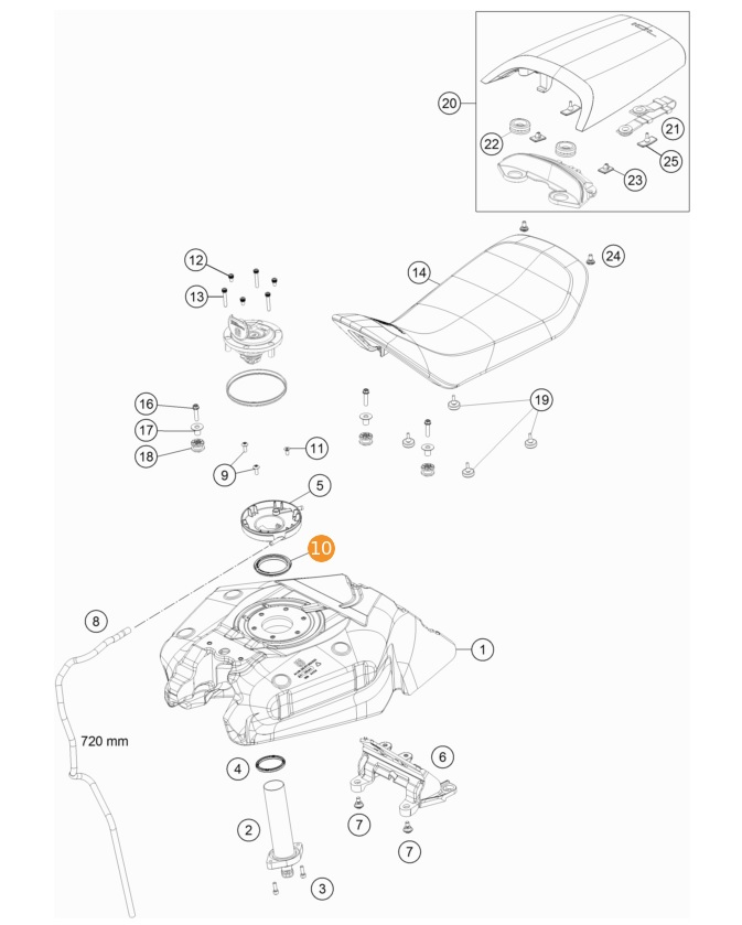 HUSQVARNA gummipackning för tanklock SVR/Vit 701 '18-'20