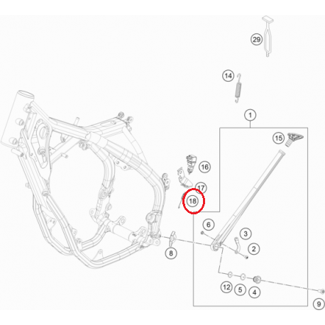 HUSQVARNA fjäder för liten stödben FE 250-501 '17