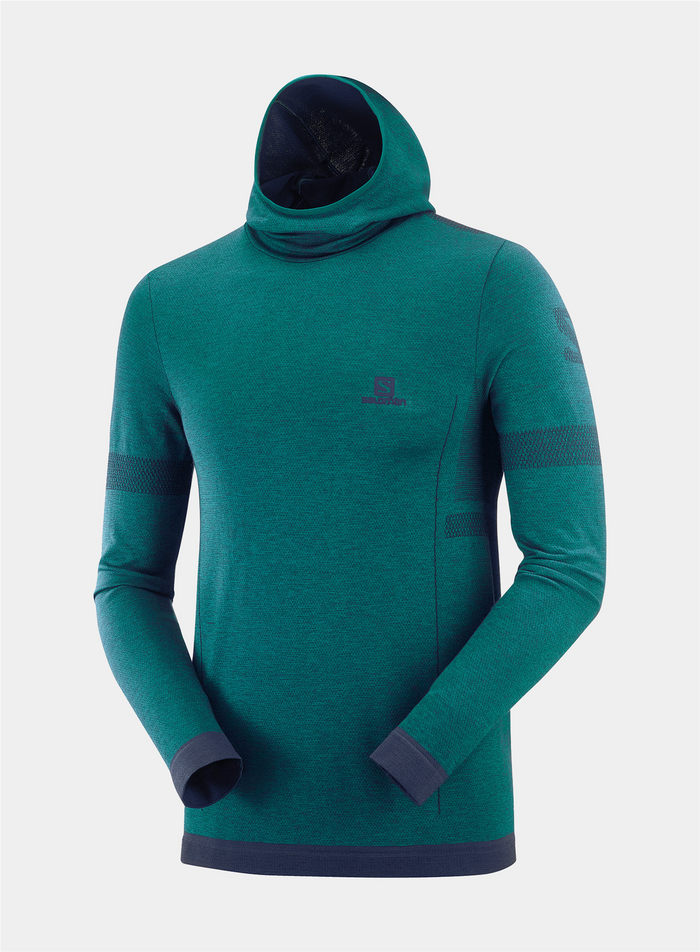 SALOMON Outspeed Wool Hoodie pacific