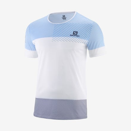 SALOMON shirt SS Sense Tee white/blue