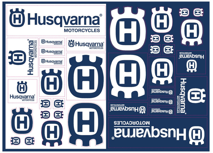 HUSQVARNA klistermärkesset Klistermärkesark