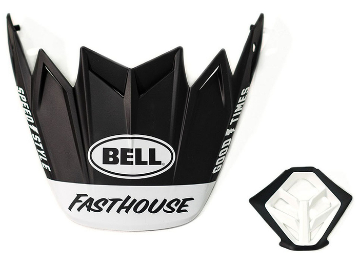 BELL helmet peak and chin cover Moto 9 Fasthouse matt black/white