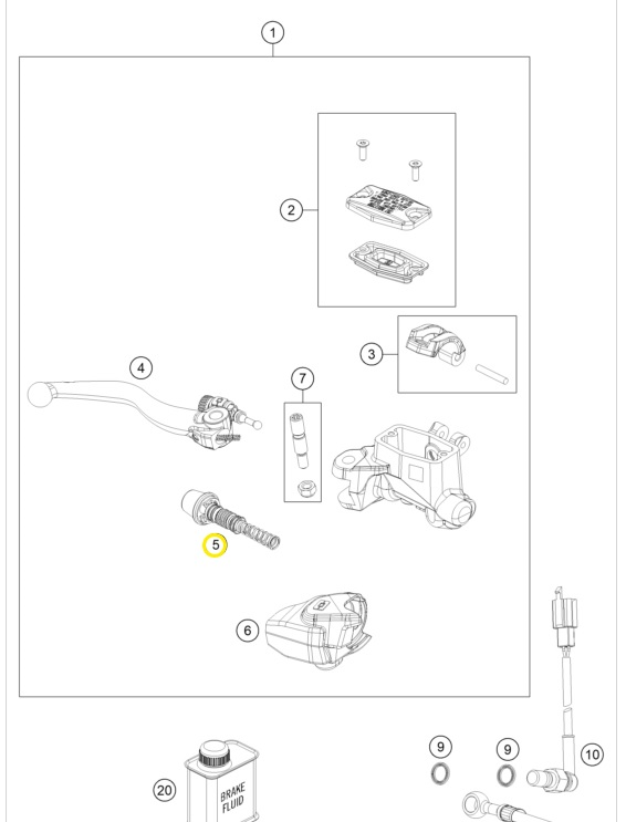 HUSQVARNA repair kit brake cylinder