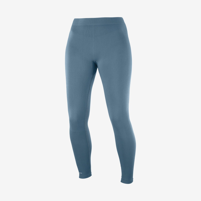 SALOMON Sntial Warm Seamless Tight W blue termobyxor