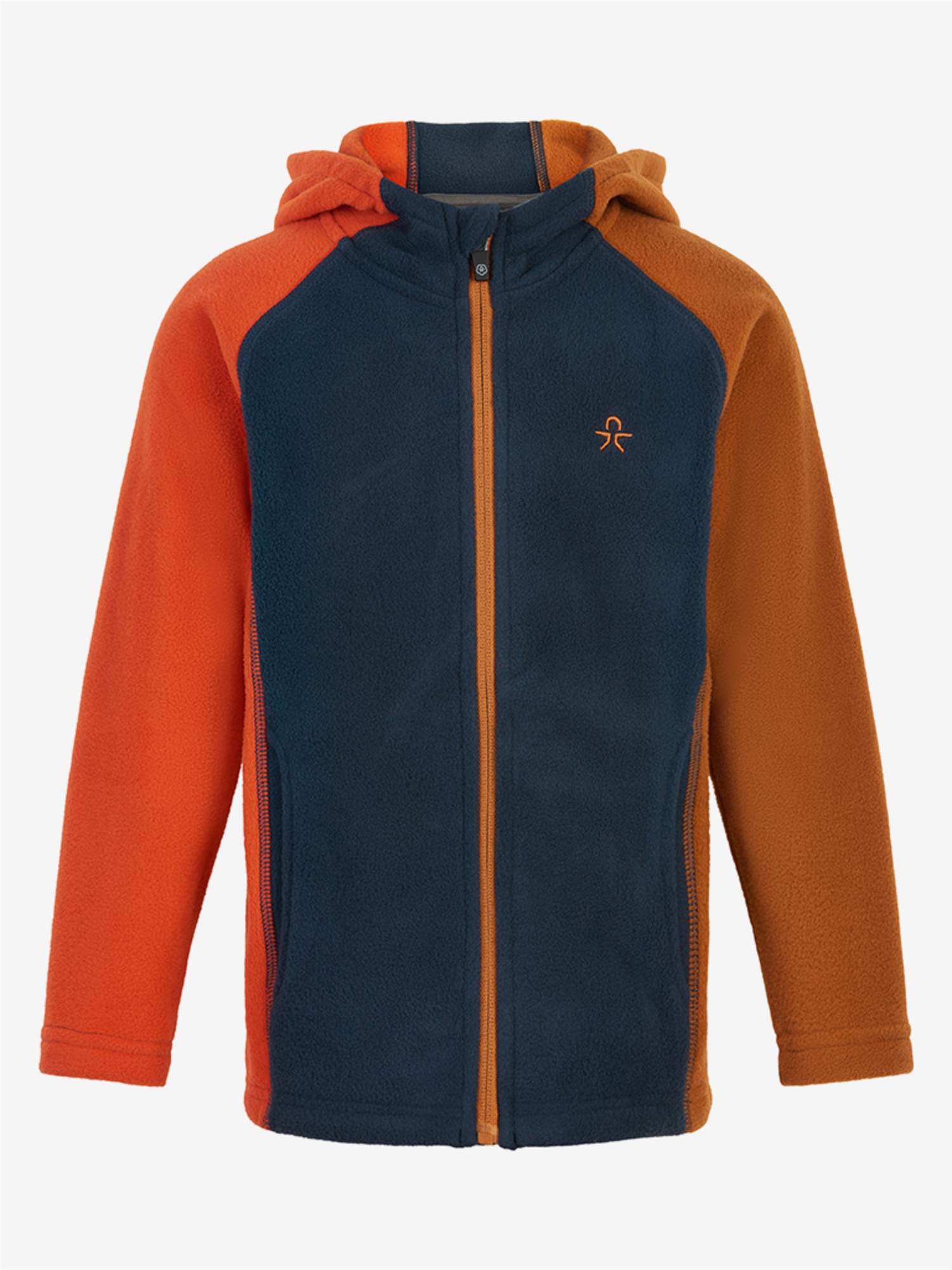 color-kids-jaka-ar-kapuci-fleece-jkt-orange-blue-brown