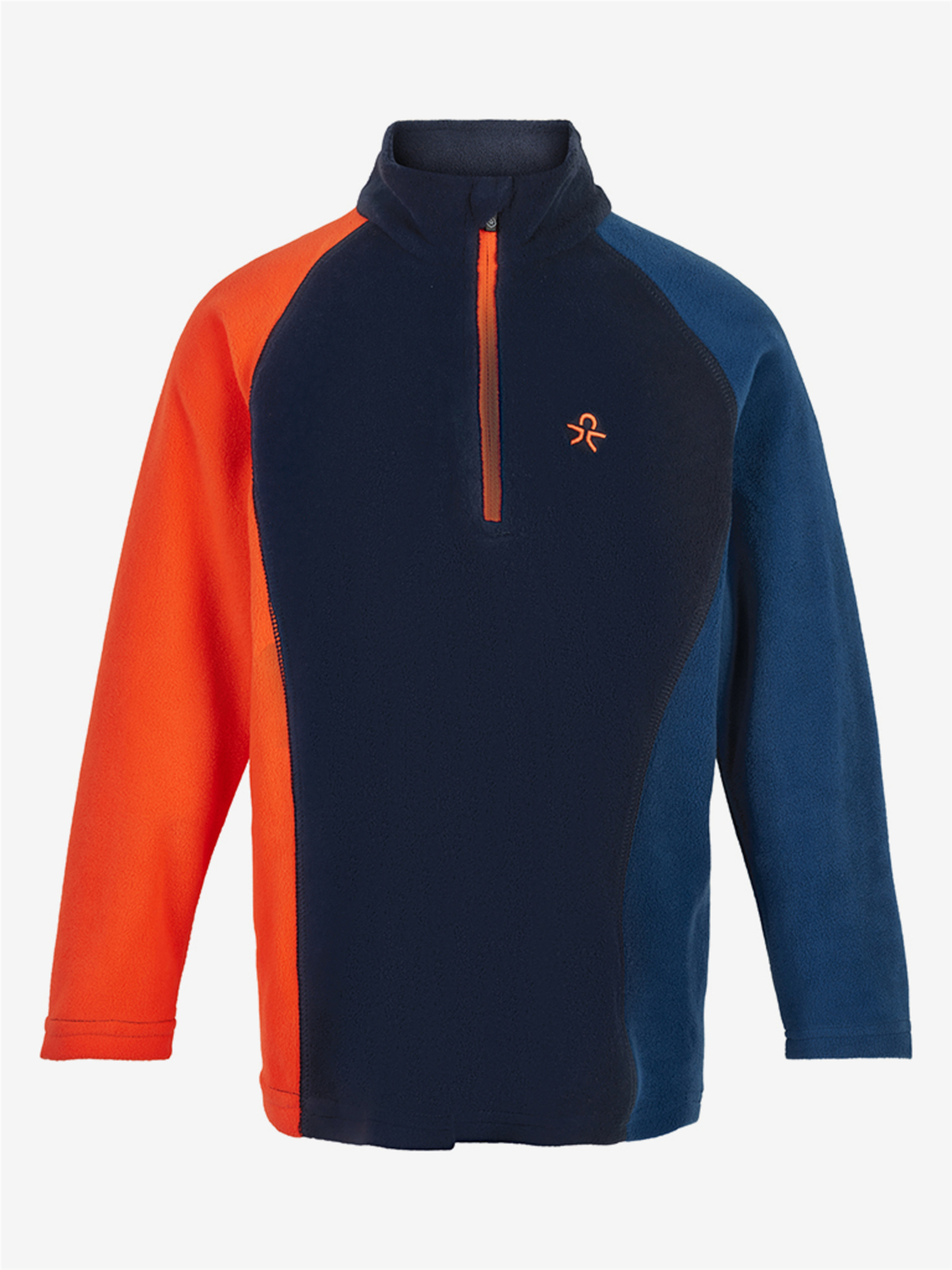 color-kids-jaka-fleece-pulli-orange-blue-dark-blue