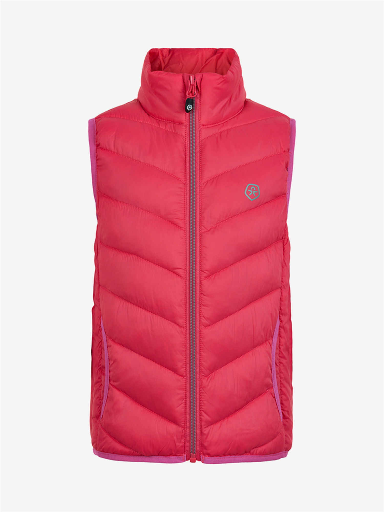 color-kids-veste-waistcoat-packable-pink