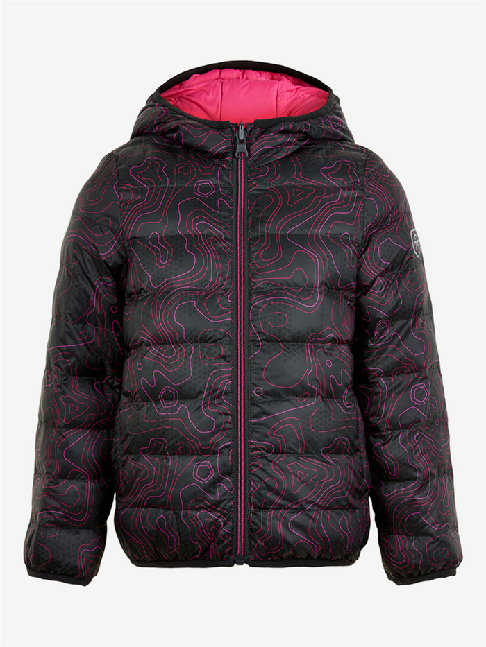 COLOR KIDS ziemas jaka Quilted Reversible AOP violett/rosa