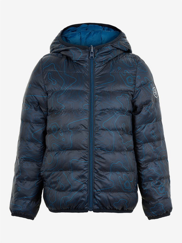 COLOR KIDS ziemas jaka Quilted Reversible AOP mörkblå