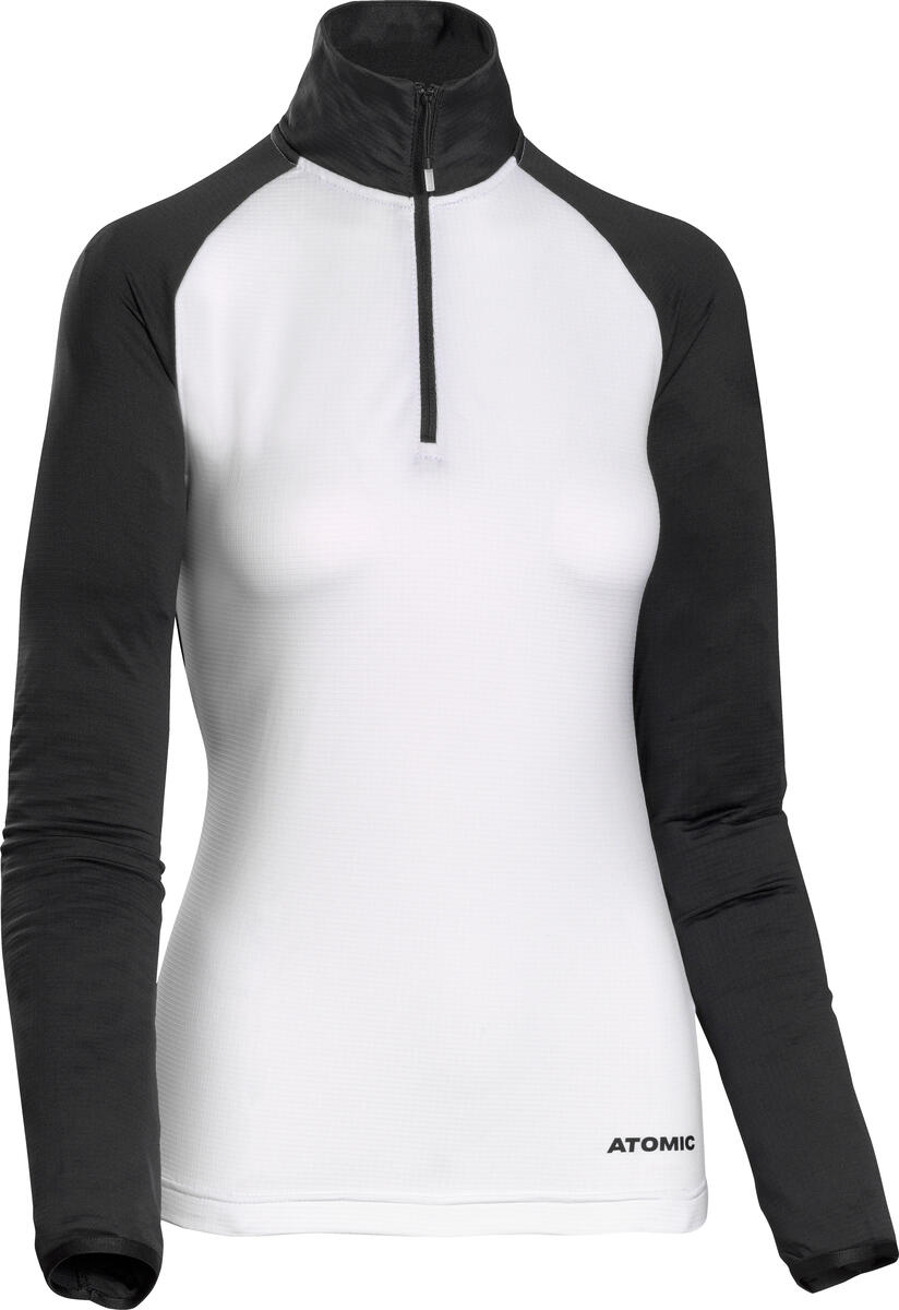 atomic-jaka-w-snowcloud-fleece-zip-neck-black-white