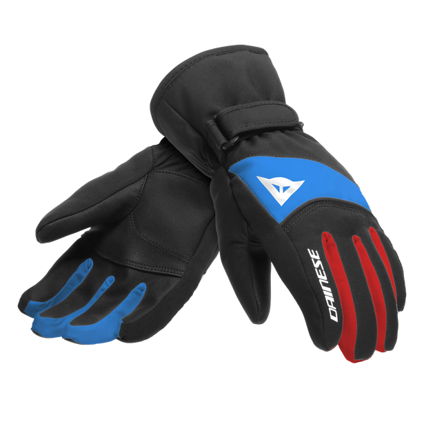 DAINESE gloves JR HP Scarabeo black taps/high risk red/lapis blue