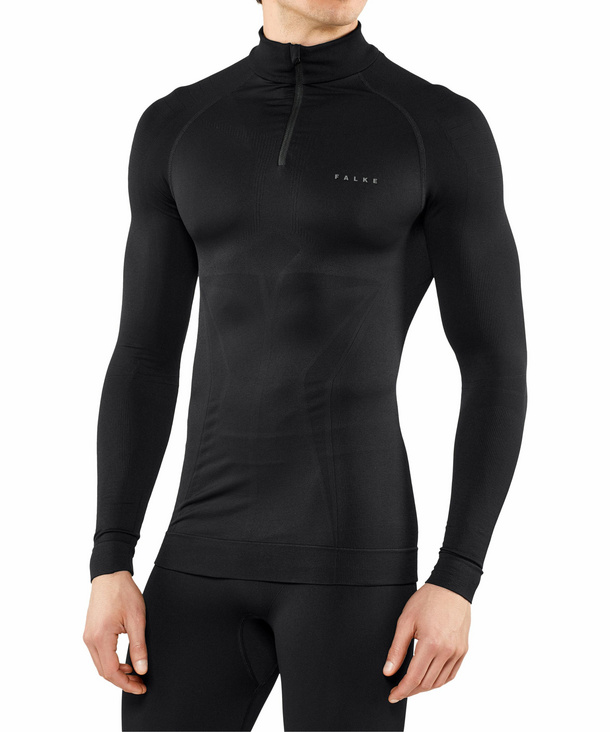 FALKE thermo shirt LS Zip MW TF black