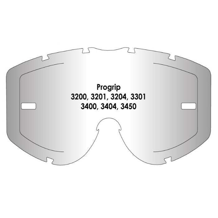 AIRSCREEN-lins för Progrip 3200/3201/3204/3301/3400/3404/3450, transparent