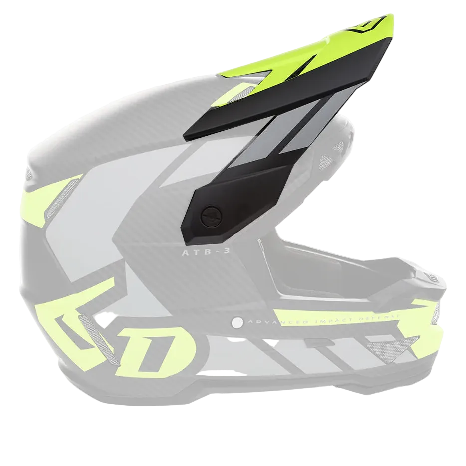6D hjälmvisir ATB-3 neon gul