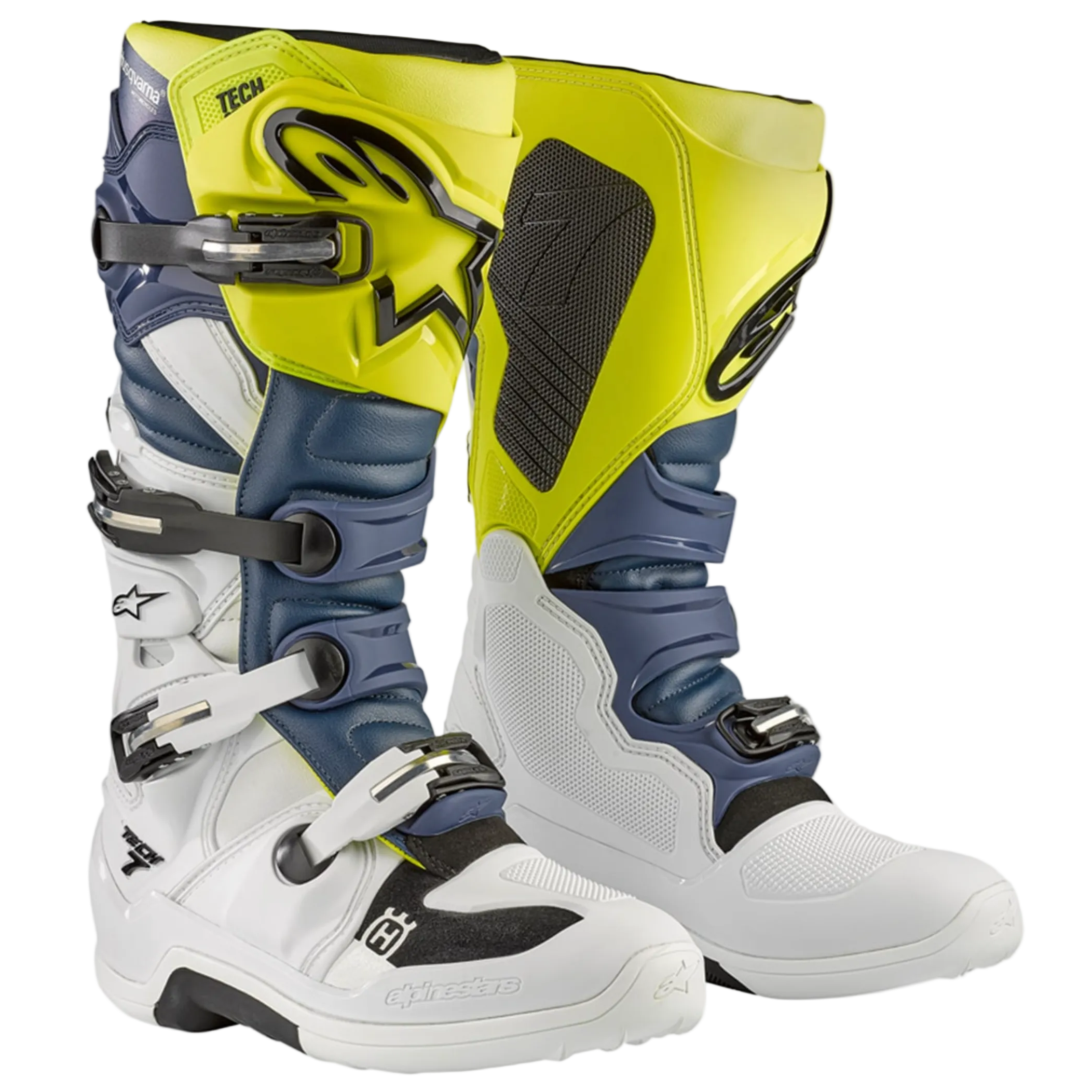 HUSQVARNA boots Tech 7MX boots white/blue/yellow