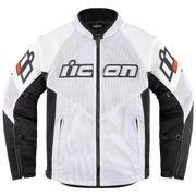 ICON jacket Mesh AF Leather CE white/black