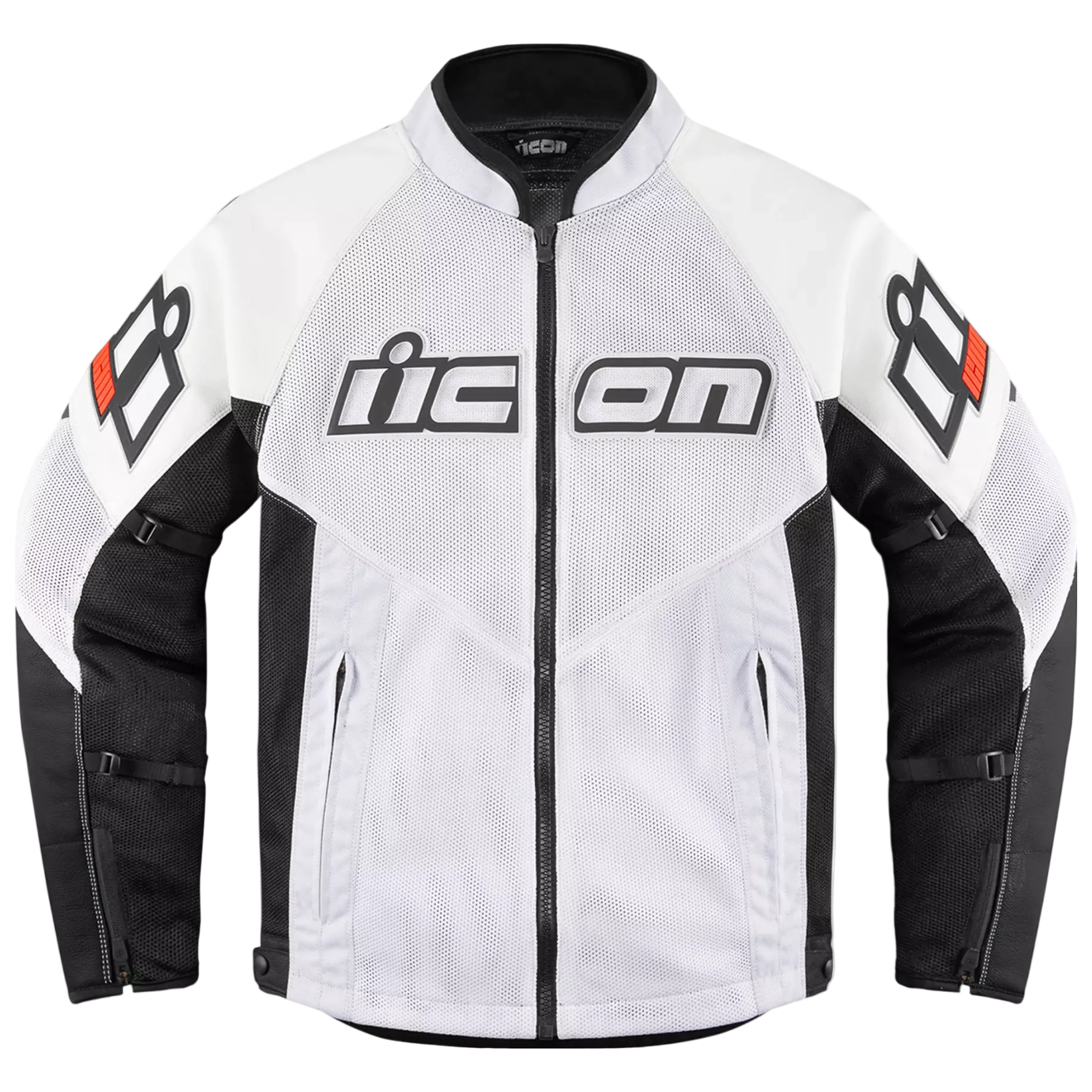 ICON jacket Mesh AF Leather CE white/black