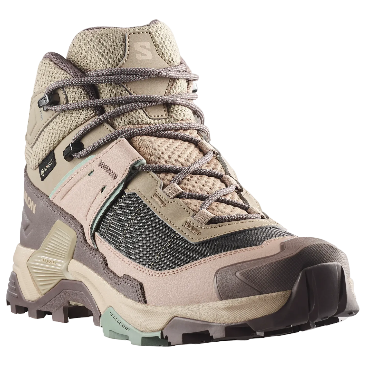 SALOMON shoes X Ultra 5 Mid GTX W iron/desert tan/green milieu