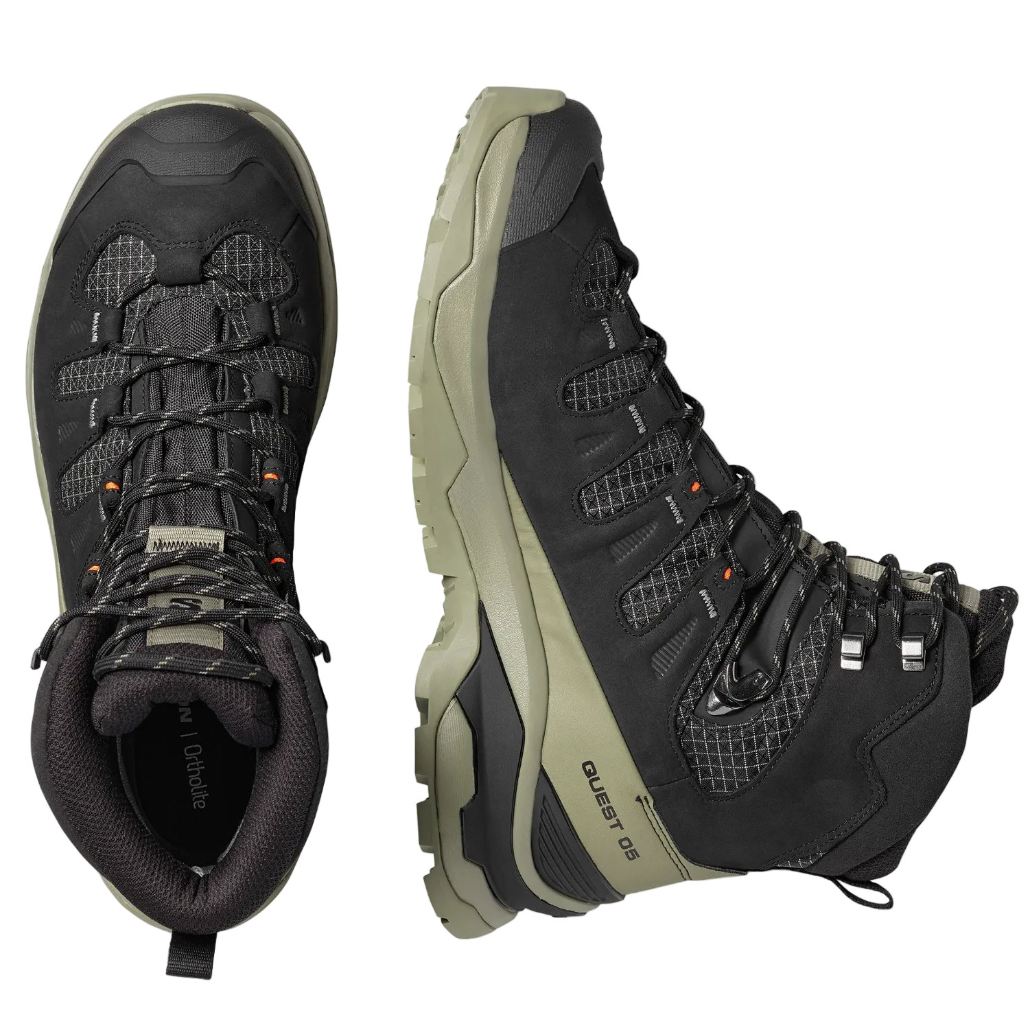SALOMON shoes Quest 5 GTX black/deep litchen green/black