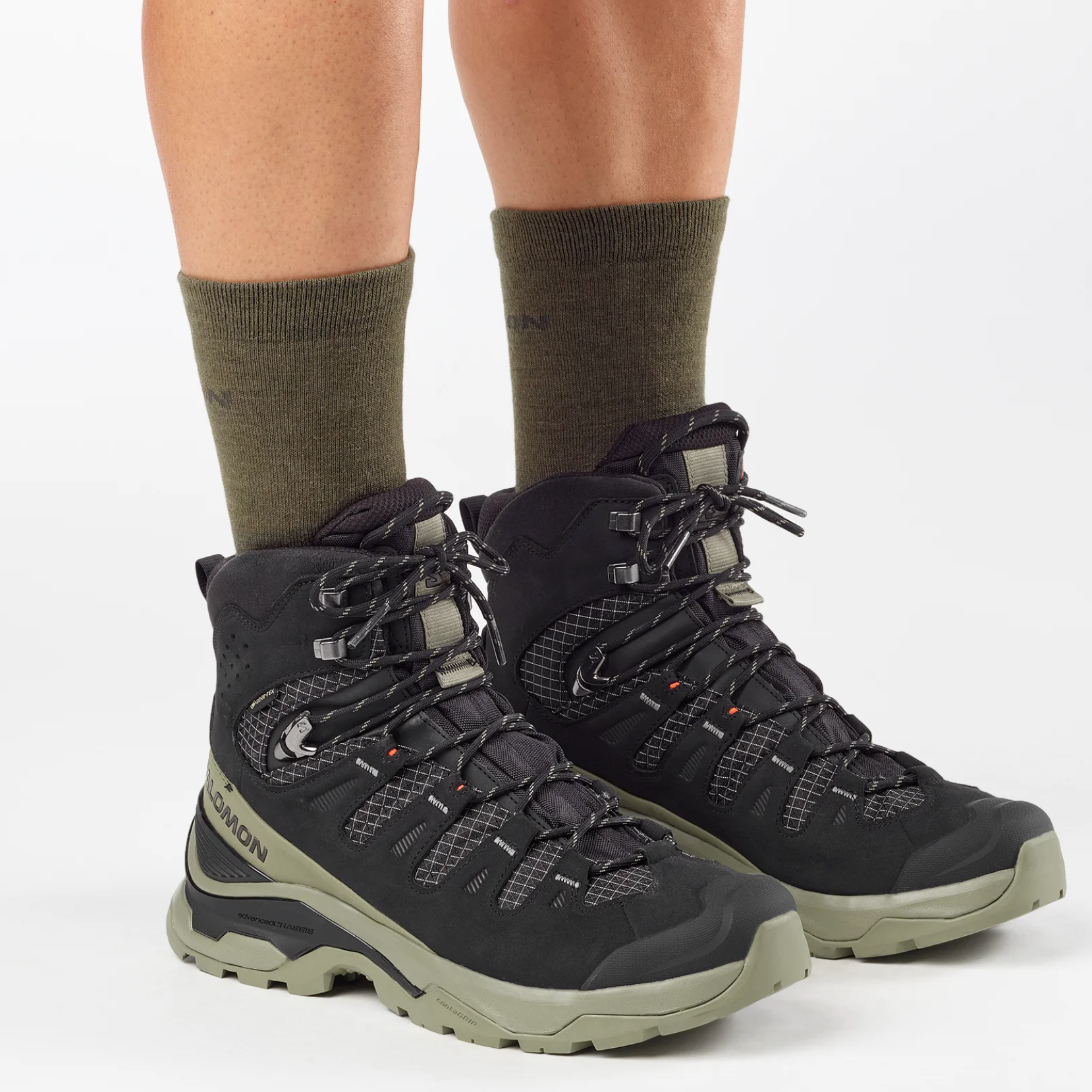 SALOMON shoes Quest 5 GTX black/deep litchen green/black